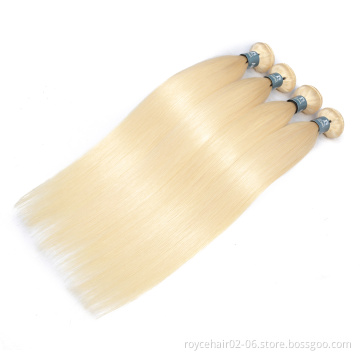 Wholesale Indian Temple Raw Virgin 613 Human Hair Vendors, 12a 613 Blonde Color Remy Human Hair Bundles with Lace Frontal